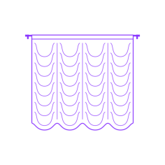 Buildings Window Curtains Austrian Contour Svg Vector, Free Vectors File